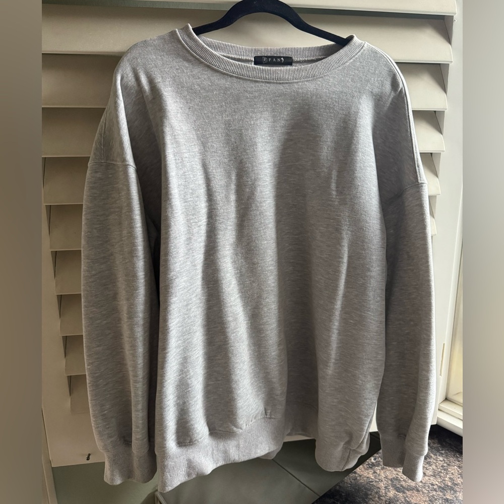 Amazon Efan oversized grey crewneck sweater